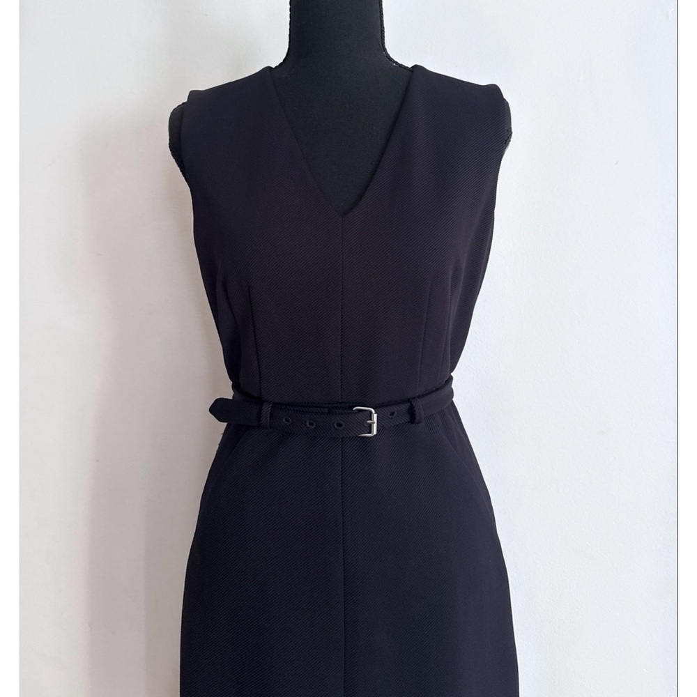 Diane Von Furstenberg  DVF Nula Belted Black Business Casual Brunch Sheath Dress - Picture 5 of 9